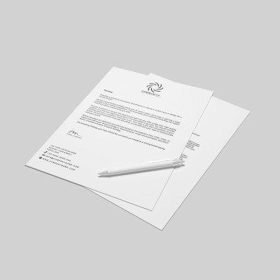 Foglio lettera in formato A4.
Stampa a colori o con effetto metallizzato su carta da 80 gr.